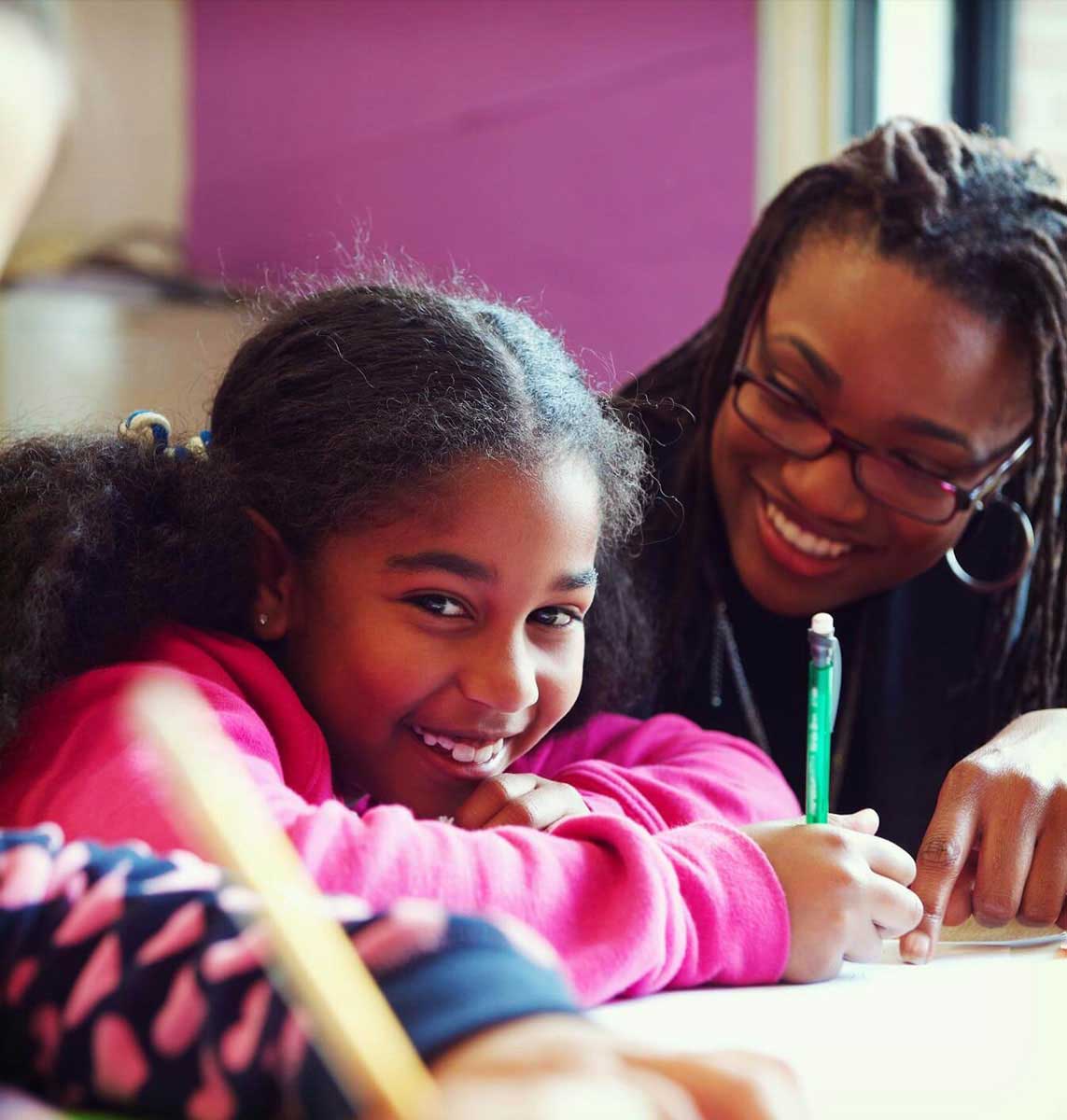 Student mentorship session — natural light, portrait orientation